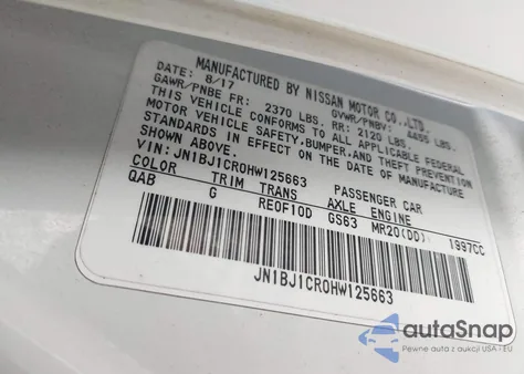 2017 Nissan Rogue Sport Sv from USA, damaged, VIN JN1BJ1CR0HW125663